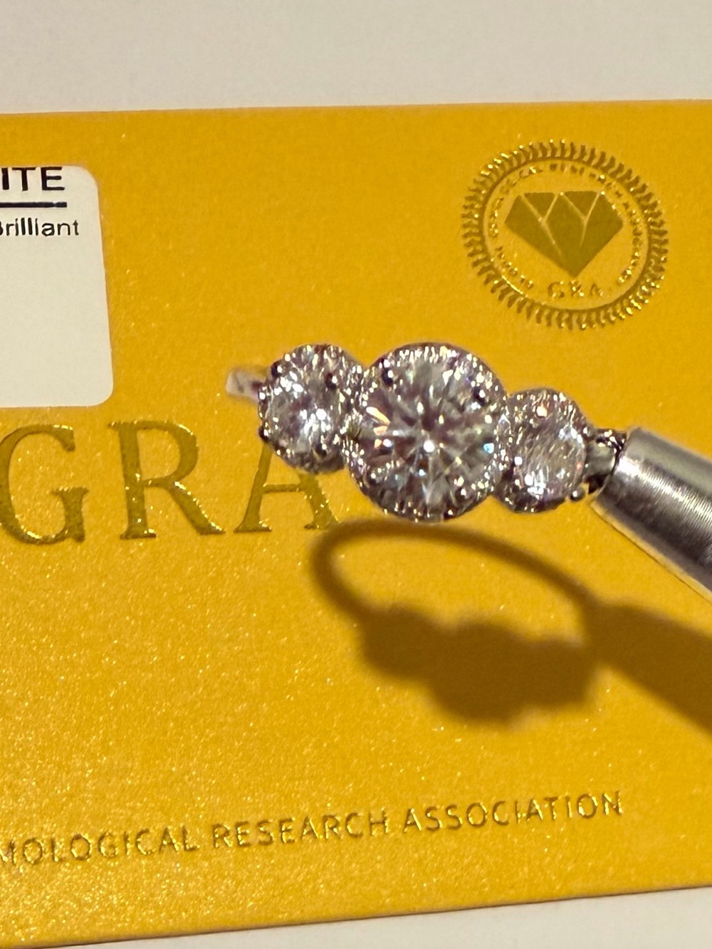 NWT Classic Three-Stone GRA MOISSANITE s925 Sterling Silver Size 9 - Picture 3 of 9